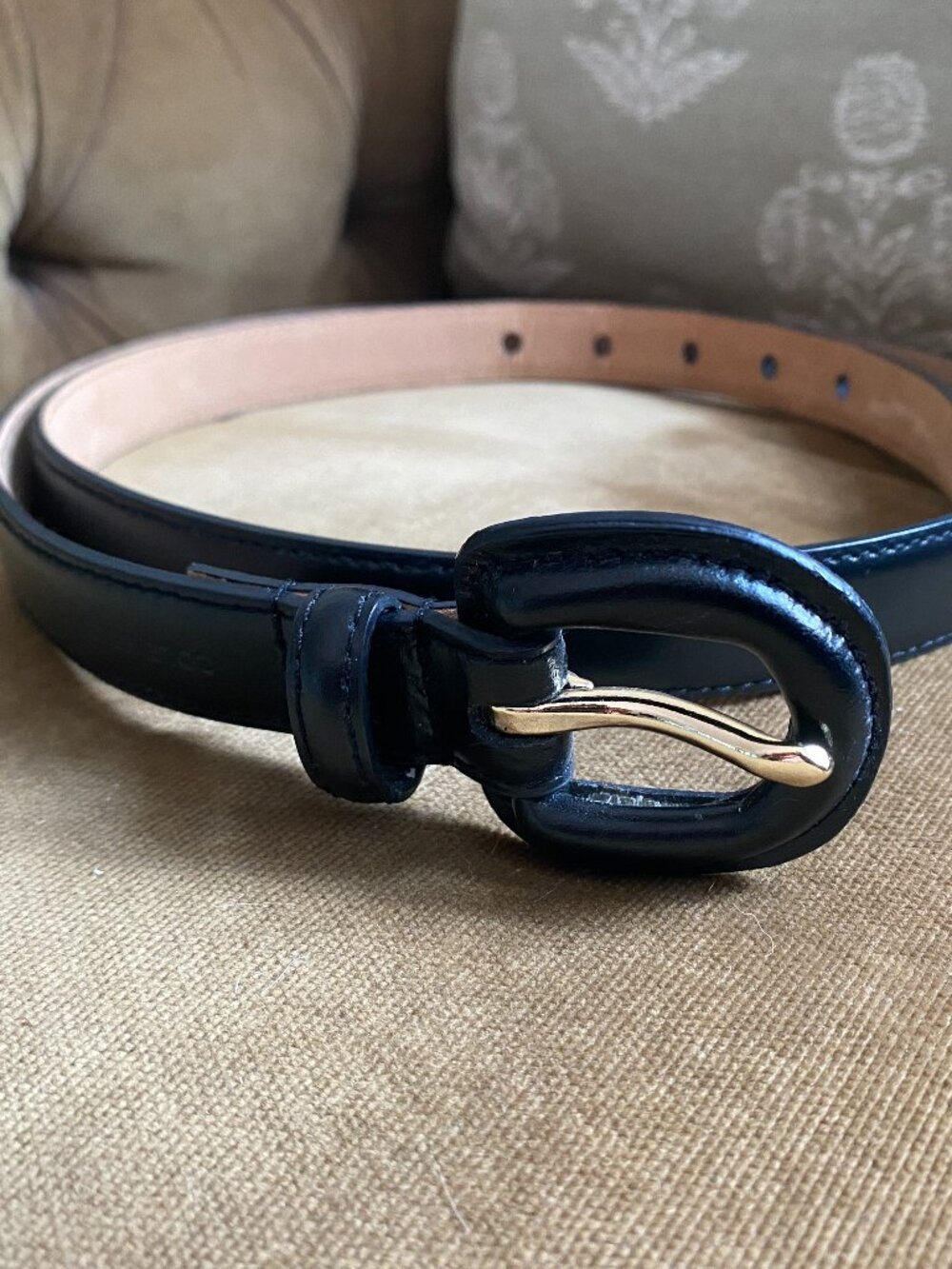 Vintage Cole Haan Black Leather Belt Classic Style Large